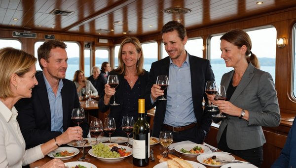 Dégustation de vins à bord d'une croisière gastronomique
