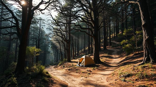 Camping au cœur de la nature près de la frontière espagnole